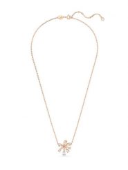 Swarovski Pozłacany naszyjnik z elementem ozdobnym - dł. 38 cm rozmiar: onesize. Czerwone naszyjniki Swarovski, z materiału, z kryształem, metalowe. Za 217.99 zł.