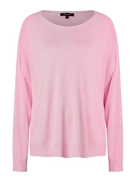 More & More Sweter w kolorze jasnoróżowym rozmiar: 46. Różowe swetry More & More, s, bez wzorów, z wiskozy, klasyczne, bez ramiączek. Za 118.01 zł.