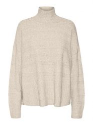Vero Moda Sweter "Vmdoffy" w kolorze kremowym rozmiar: M. Brązowe swetry Vero Moda, m, bez wzorów, z materiału, bez ramiączek. Za 83.42 zł.