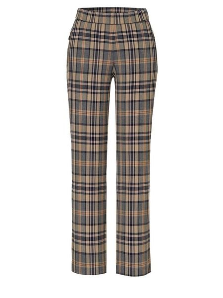 Relaxed by TONI Spodnie "Scarlet" w kolorze granatowo-beżowym rozmiar: 36. Brązowe spodnie materiałowe Relaxed by TONI, bez wzorów, z materiału, z podwyższonym stanem. Za 140.20 zł.