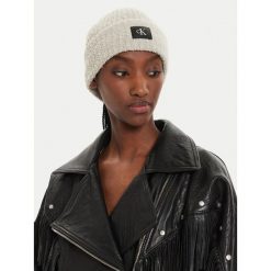 Czapka Calvin Klein. Brązowe czapki zimowe Calvin Klein, bez wzorów. Za 229.99 zł.