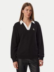 KARL LAGERFELD Bluza B4W20062 Czarny Regular Fit. Czarne bluzy KARL LAGERFELD, xs, bez wzorów, z bawełny, bez ramiączek, bez kaptura. Za 849.99 zł.