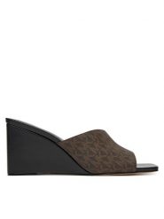 MICHAEL Michael Kors Klapki Merriam Wedge 40S5MMMS1B Brązowy. Brązowe klapki MICHAEL Michael Kors, bez wzorów, ze skóry, bez obcasa, bez zapięcia. Za 569.99 zł.