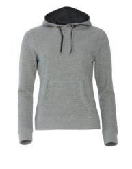 Clique Classic Hoody Women – damska bluza z kapturem szary melanż – grey melange. Szare bluzy CLIQUE, s, bez wzorów, z bawełny, bez ramiączek, z kapturem. Za 212.53 zł.