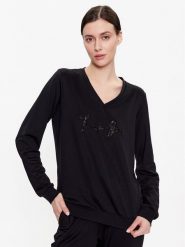 Liu Jo Sport Bluzka TA3216 F0869 Czarny Regular Fit. Czarne t-shirty sportowe Liu Jo Sport, s, bez wzorów, z syntetyku, bez ramiączek. Za 269.99 zł.