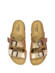 CMP Klapki "Thalitha" w kolorze złotym rozmiar: 41. Żółte klapki CMP, bez wzorów, klasyczne, z otwartym noskiem, bez obcasa, bez zapięcia. Za 96.37 zł.