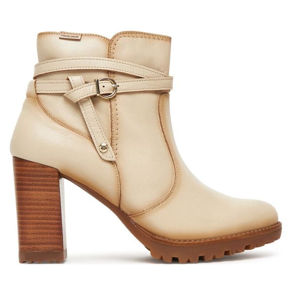 Botki Pikolinos. Brązowe botki Pikolinos, bez wzorów, bez obcasa, na słupku, bez zapięcia. Za 619.99 zł.