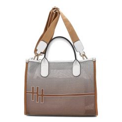 Duża Brązowa Torebka Damska Hispanitas. Brązowe shopper bag Hispanitas, bez wzorów, eleganckie, na ramię, duże, bez dodatków. Za 449.99 zł.