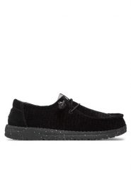 Hey Dude Półbuty Wendy Wave Corduroy 40195-001 Czarny. Czarne półbuty wsuwane Hey dude, bez wzorów, z materiału, bez obcasa, na płaskiej podeszwie. Za 199.99 zł.