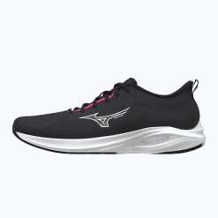 Buty do biegania damskie Mizuno Enerzy Runnerz 2 black/fuchsia purple/white. Czarne buty do biegania Mizuno, bez wzorów, z gumy, bez zapięcia, do biegania. Za 269.99 zł.