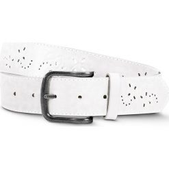 Pasek z wycinanym wzorem bonprix biały. Paski marki bonprix. Za 16.99 zł.