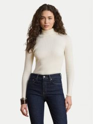 LAUREN RALPH LAUREN Golf 200B22258001 Kremowy Slim Fit. Białe swetry Lauren Ralph Lauren, xs, bez wzorów, z bawełny, bez ramiączek. Za 639.99 zł.