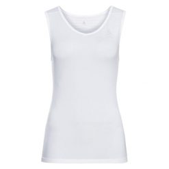 Koszulka tech. damska Odlo BL TOP v-neck singlet PERFORMANCE X-LIGH. Białe bielizna termoaktywna damska ODLO, bez wzorów, bez ramiączek. Za 199.99 zł.