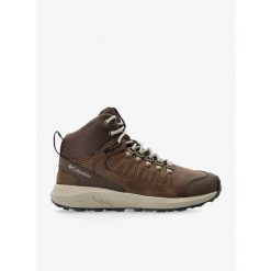 Buty turystyczne damskie Columbia Trailstorm Crest Mid WP. Brązowe buty trekkingowe Columbia, bez zapięcia. Za 403.99 zł.