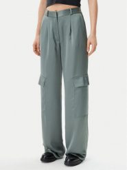 HUGO Spodnie materiałowe Hanira-1 50530080 Zielony Relaxed Fit. Zielone spodnie materiałowe Hugo, bez wzorów, z materiału. Za 519.99 zł.