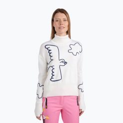 Sweter damski Rossignol Jcc Roll Neck. Białe swetry Rossignol, bez wzorów, sportowe, bez ramiączek. Za 939.99 zł.
