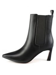 Loft37 Skórzane botki w kolorze czarnym rozmiar: 41. Czarne botki loft37, bez wzorów, eleganckie, bez obcasa, na szpilce, bez zapięcia. Za 478.99 zł.