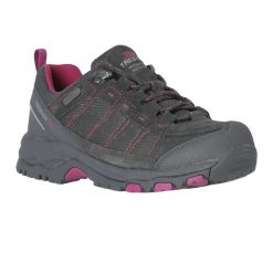 Techniczne Buty Treningowe Damskie Scree Suede. Szare buty treningowe Trespass, bez wzorów, bez zapięcia, trekkingowe. Za 343.99 zł.