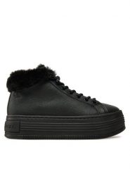 Calvin Klein Jeans Botki Bold Platf Low Laceup Mg YW0YW01590 Czarny. Czarne botki Calvin Klein Jeans, bez wzorów, z jeansu, bez obcasa, na płaskiej podeszwie, bez zapięcia. Za 399.99 zł.