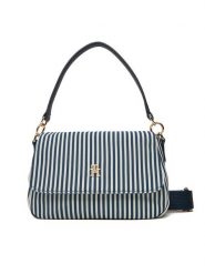 Tommy Hilfiger Torebka Poppy Summer Conv. Crossover AW0AW17166 Granatowy. Niebieskie torebki klasyczne Tommy Hilfiger, bez wzorów, z materiału, bez dodatków. Za 259.99 zł.