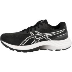 Buty do biegania dla kobiet Excite 9. Czarne buty do biegania ASICS, bez wzorów, z materiału, bez zapięcia, do biegania. Za 330.10 zł.