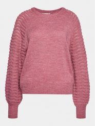 ICHI Sweter 20119716 Różowy Regular Fit. Czerwone swetry ICHI, xl, bez wzorów, z syntetyku, bez ramiączek. Za 109.99 zł.