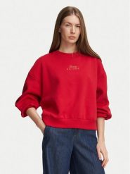 Tommy Hilfiger Bluza WW0WW51724 Czerwony Relaxed Fit. Czerwone bluzy Tommy Hilfiger, xxs, bez wzorów, bez ramiączek, bez kaptura. Za 529.99 zł.