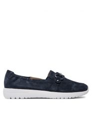 Caprice Półbuty 9-24708-42 Granatowy. Niebieskie półbuty wsuwane Caprice, bez wzorów, ze skóry, bez obcasa, na płaskiej podeszwie. Za 247.99 zł.
