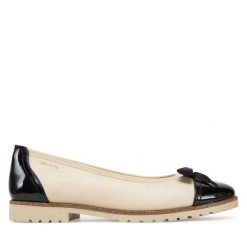 Baleriny Tamaris. Brązowe baleriny Tamaris, bez wzorów, bez obcasa, bez zapięcia. Za 179.99 zł.