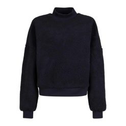 Bluza Damska Sherpa Z Kołnierzem Stojącym. Czarne bluzy Urban Classics, l, bez wzorów, bez ramiączek, bez kaptura. Za 189.99 zł.