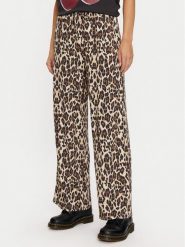 Gina Tricot Spodnie materiałowe 22759 Brązowy Regular Fit. Brązowe spodnie materiałowe Gina Tricot, bez wzorów, z materiału. Za 89.99 zł.