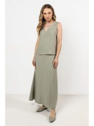 Awama Spódnica w kolorze jasnozielonym rozmiar: L. Zielone spódnice Awama, l, bez wzorów, maxi. Za 119.99 zł.