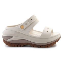 Klapki Crocs Classic Mega Crush Clog 207989-214 beżowy. Brązowe klapki bez wzorów, casualowe, bez obcasa, bez zapięcia. Za 449.26 zł.