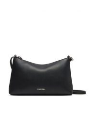 Calvin Klein Torebka Ck Must Conv Logo Jqd Strap Xbod LV04F3095G Czarny. Czarne torebki klasyczne Calvin Klein, bez wzorów, ze skóry, bez dodatków. Za 259.99 zł.