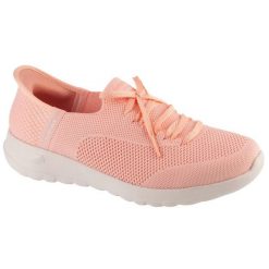 Buty sportowe Sneakersy damskie, Slip-Ins: Go Walk Joy - Abby. Czerwone buty sportowe lifestyle Skechers, bez wzorów, sportowe, bez zapięcia, skechers sport. Za 299.99 zł.