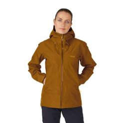 Kurtka przeciwdeszczowa damska Rab Namche GTX Jacket z kapturem. Brązowe kurtki RAB, bez wzorów, z kapturem. Za 1,069.99 zł.
