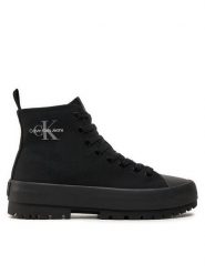 Calvin Klein Jeans Trampki Lugged Hybrid Laceup Mid Ml Mtr YW0YW01519 Czarny. Czarne trampki Calvin Klein Jeans, bez wzorów, z jeansu, bez zapięcia. Za 249.99 zł.