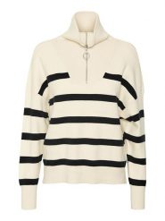 Vero Moda Sweter "Saba" w kolorze kremowo-czarnym rozmiar: XL. Czarne swetry Vero Moda, xl, bez wzorów, bez ramiączek. Za 83.81 zł.