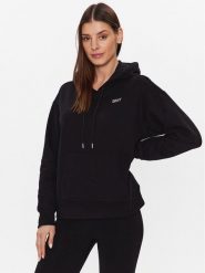 DKNY Sport Bluza DP2T9057 Czarny Classic Fit. Czarne bluzy bez kaptura DKNY Sport, xs, bez wzorów, z bawełny, bez kaptura. Za 179.99 zł.