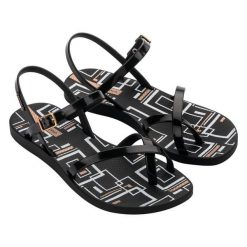 Sandały japonki damskie Ipanema Fashion Sand VIII Fem. Czarne sandały Ipanema, bez wzorów, bez obcasa, bez zapięcia. Za 119.00 zł.