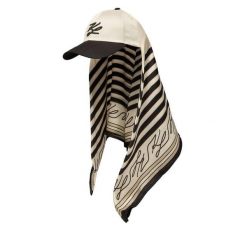 Czapka z daszkiem KARL LAGERFELD. Czarne czapki z daszkiem KARL LAGERFELD, bez wzorów. Za 429.99 zł.