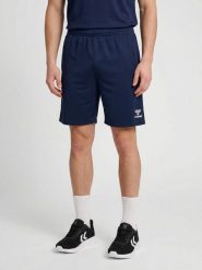 SPODENKI SPORTOWE SZORTY hmlESSENTIAL SHORTS. Niebieskie szorty sportowe Hummel, bez wzorów, z materiału, z standardowym stanem, do piłki ręcznej. Za 116.00 zł.