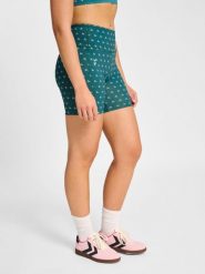 Szorty damskie Hummel Hiit Impact. Zielone szorty sportowe Hummel, bez wzorów, z materiału, do biegania. Za 236.25 zł.