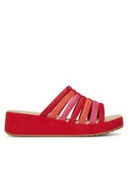Caprice Klapki 9-27201-44 Czerwony. Czerwone klapki Caprice, bez wzorów, ze skóry, bez obcasa, bez zapięcia. Za 203.99 zł.