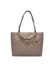 Guess Torebka Libby HWGG99 12250 Beżowy. Brązowe shopper bag Guess, z aplikacjami, ze skóry, bez dodatków. Za 749.99 zł.