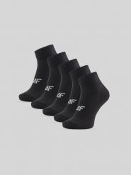 4F Skarpetki krótkie (5-pack) damskie - czarne 35-38. Czarne skarpetki 4f, bez wzorów, z bawełny. Za 59.99 zł.
