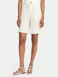 Marella Szorty materiałowe Adorni 2615141032 Écru Regular Fit. Białe szorty Marella, bez wzorów, ze lnu. Za 439.99 zł.
