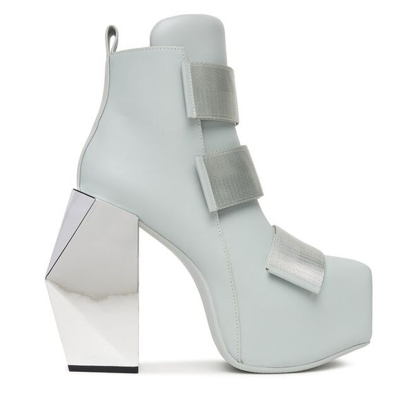 Botki United Nude. Szare botki United Nude, bez wzorów, bez obcasa, na słupku, bez zapięcia. Za 1,739.00 zł.