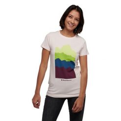 Koszulka turystyczna Damska Black Diamond Vista T-shirt. Czerwone t-shirty Black Diamond, xs, bez wzorów, sportowe, bez kołnierzyka, bez ramiączek. Za 216.50 zł.