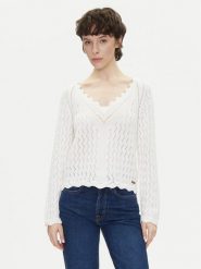 Pepe Jeans Sweter Olya PL702288 Écru Regular Fit. Swetry Pepe Jeans, s, bez wzorów, z bawełny, bez ramiączek. Za 229.99 zł.
